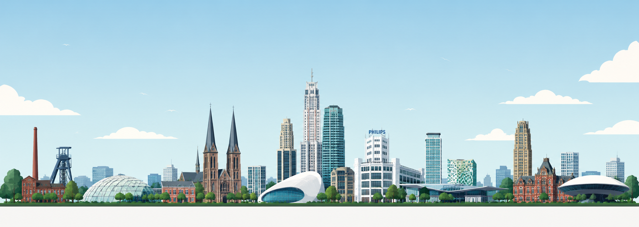 Skyline bij dag